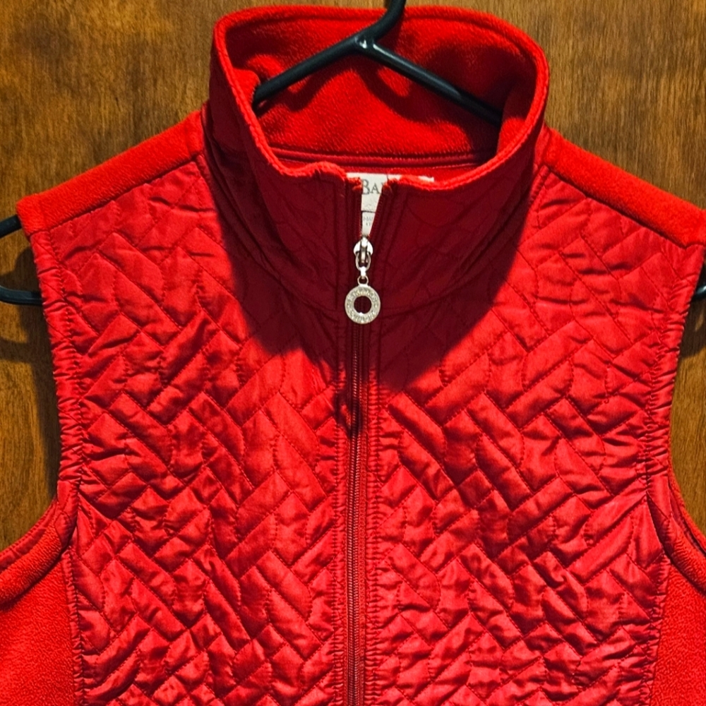 Barrage Red Vest Zip-Up Size Medium Women's/Ladies/Womans Vintage 1990's